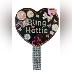 Black Heart Bling Hottie Mirror